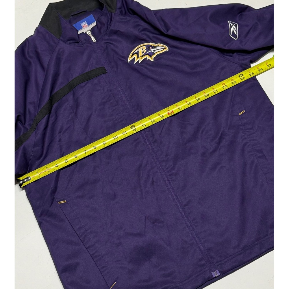 Reebok Baltimore Ravens NFL On Field Full Zip Windbreaker Jacket Mens Large NWOT